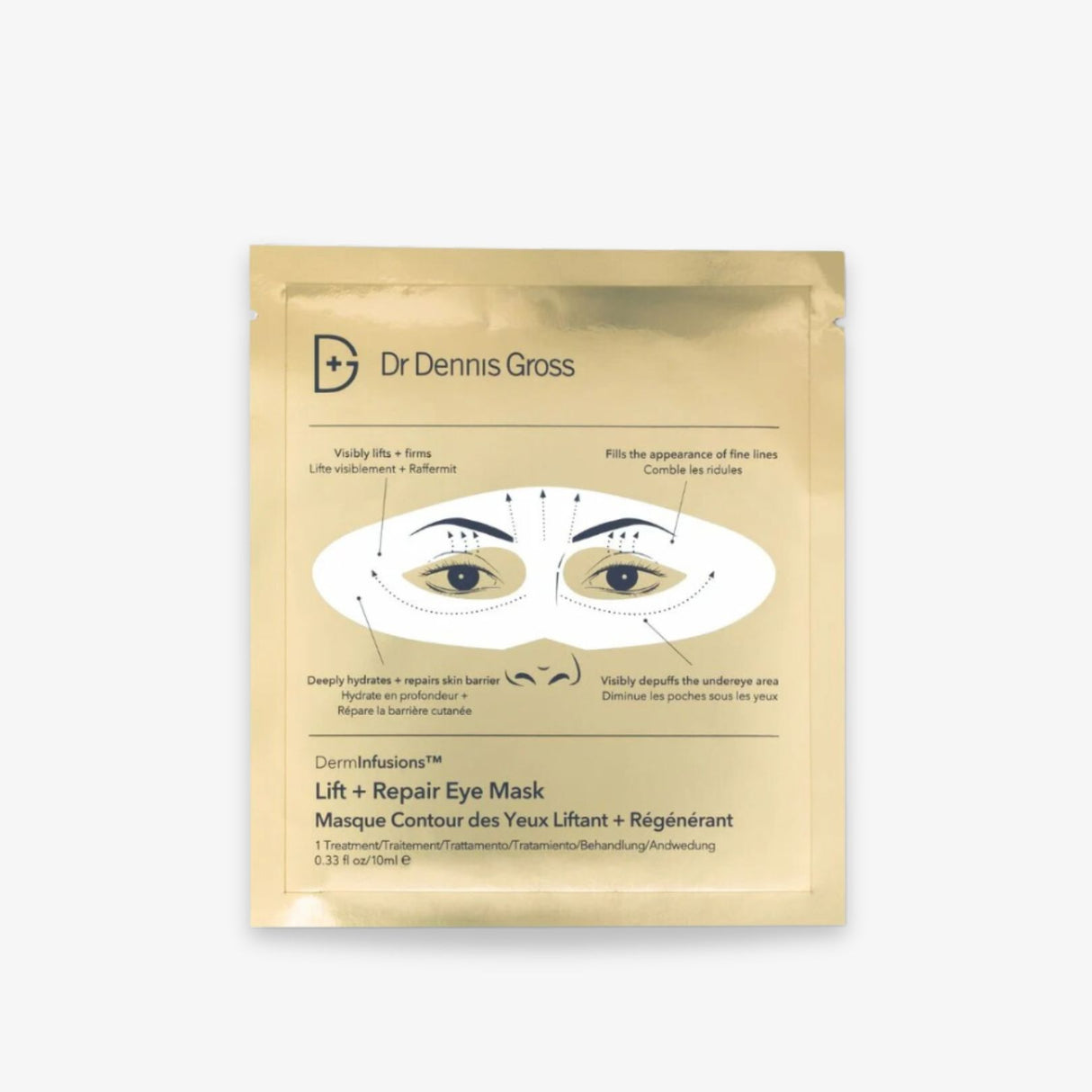 Dr Dennis Gross® DermInfusions™ Fill + Repair Eye Mask 4 stk